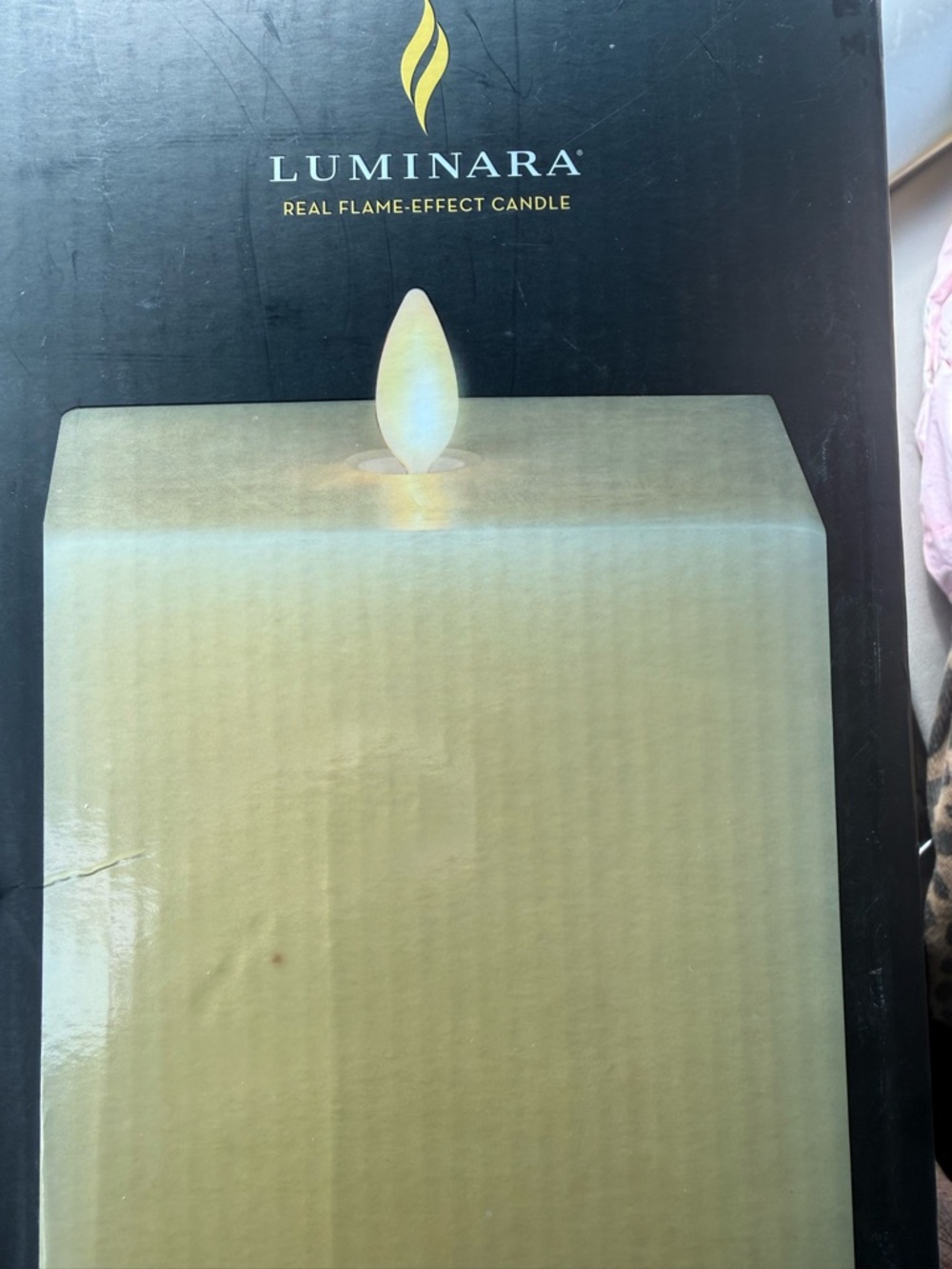 Luminara Pillar Candle new real flame effect